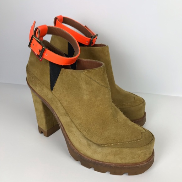 Hunter Booties UK Ochre Suede Ankle Strap RARE - Picture 3 of 9